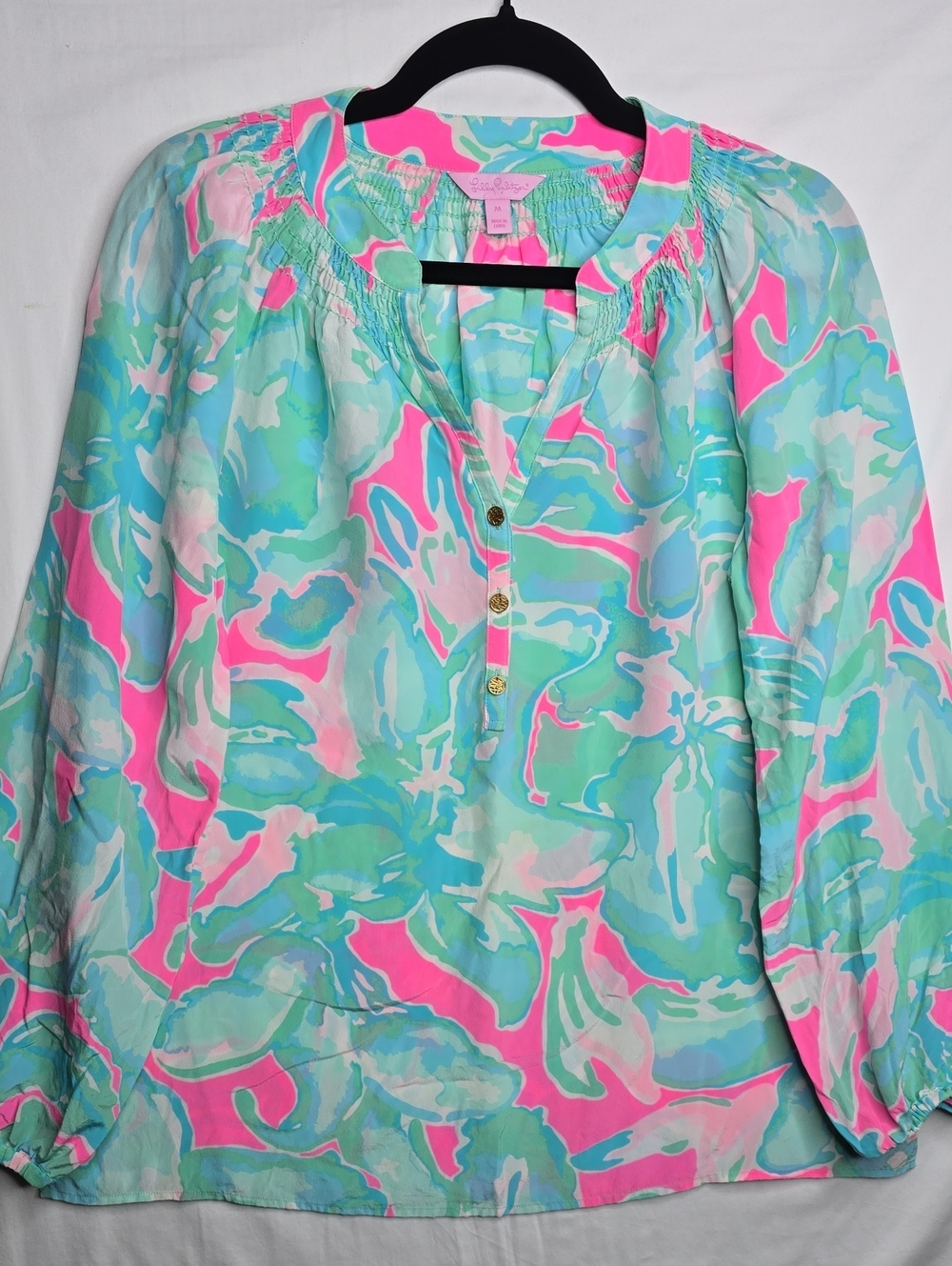 Lilly Pulitzer Elsa Silk Alessia Pink Sands - Picture 2 of 10
